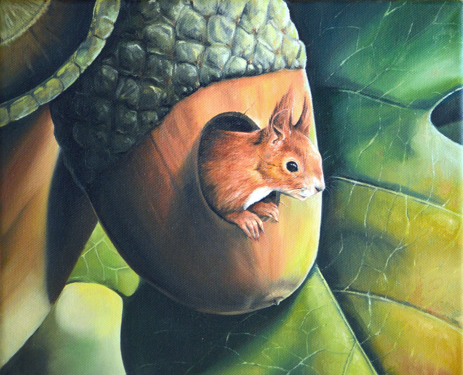 Marlou Jaspers art oil painting I förrådet